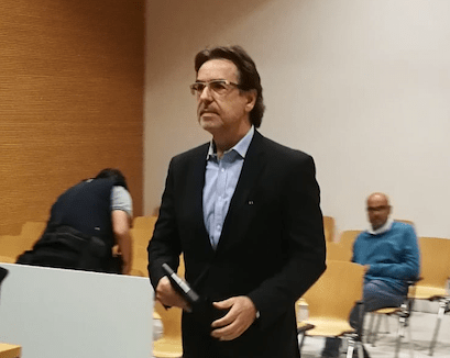 Luis Soria, este martes durante su comparencia como testigo del caso Eólico (Foto TA)